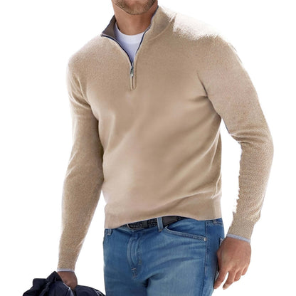 Pull homme avec col montant et fermeture éclair Chic und Stil