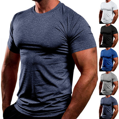 T-shirt de fitness respirant pour hommes en tissu léger avec coupe ajustée Chic und Stil