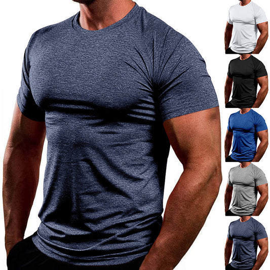T-shirt de fitness respirant pour hommes en tissu léger avec coupe ajustée Chic und Stil