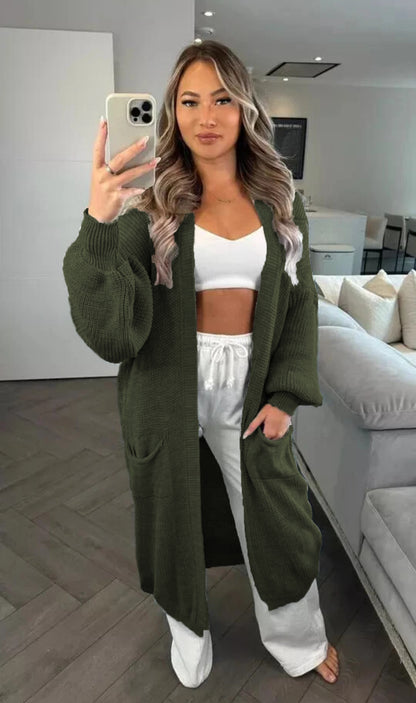 Cardigan en grosse maille pour femmes au style oversized décontracté avec poches pratiques Chic und Still