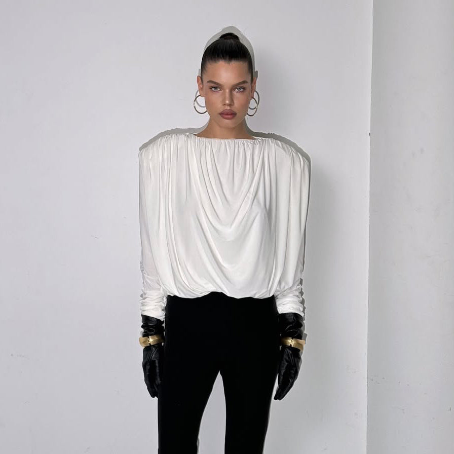 Body pour femmes avec des détails drapés élégants Chic und Stil