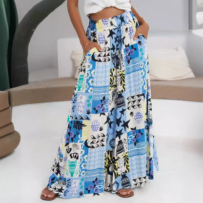 Chic and Stylish Floral Print Wide Palazzo Pants for Women