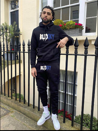 Women's hoodie and jogger pants set in a chic streetwear urban style