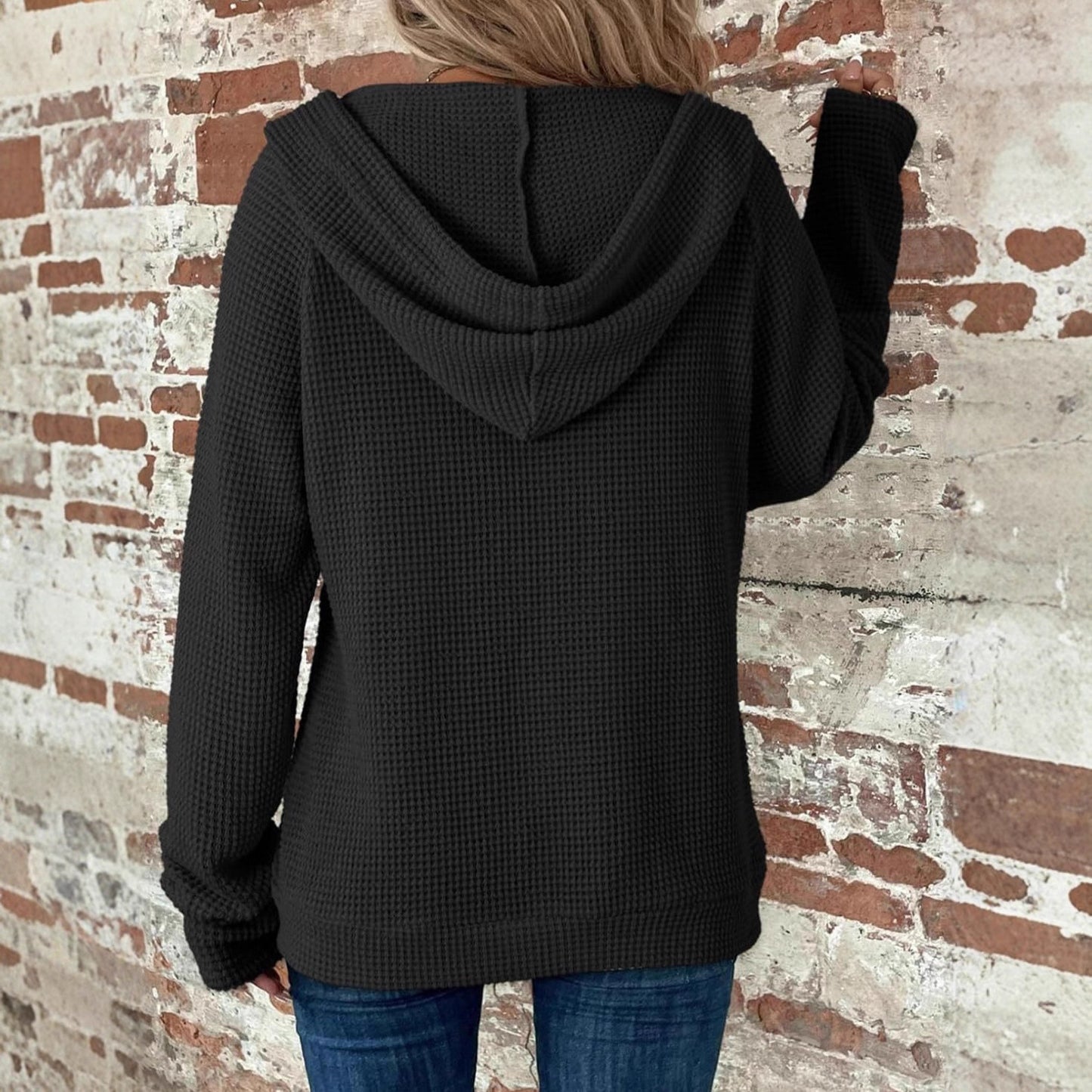 Pull-over à capuche et poches en gaufrage pour femmes Chic und Stil