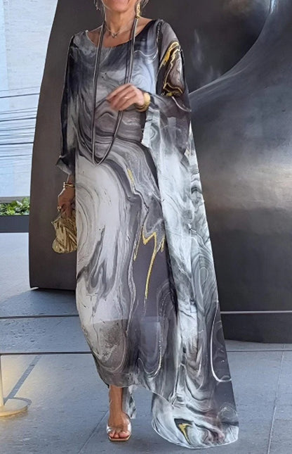Robe kaftan fluide pour femmes avec un motif accrocheur Chic und Stil
