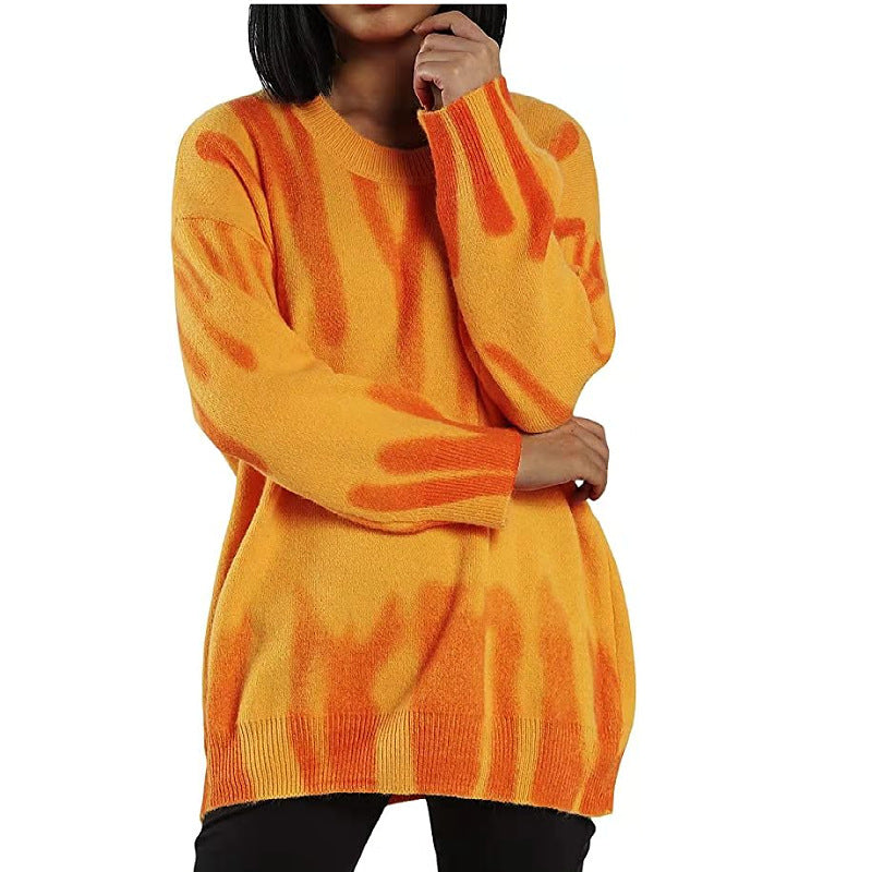 Dames pull oversized à la mode avec dégradé de couleurs unique Chic und Stil