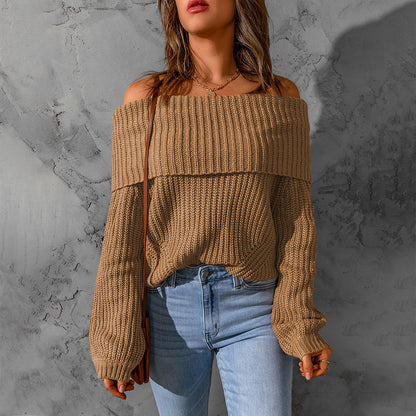 Dames Pull en Tricot Off-Shoulder Chic und Stil