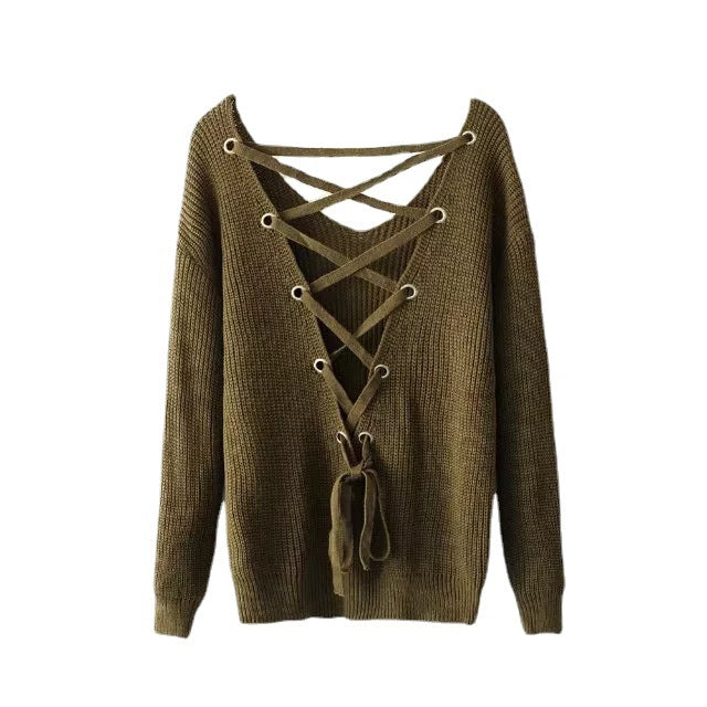 Pull en tricot décontracté pour femmes avec décolleté moderne au dos Chic und Still