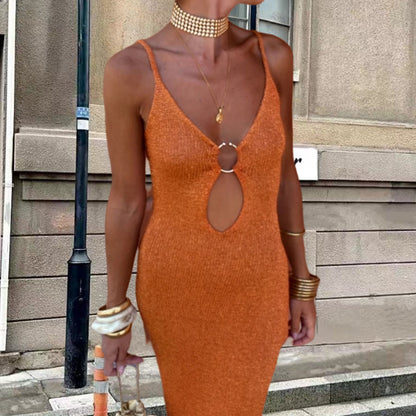 Robe maxi élégante pour femmes avec détail fente Chic und Stil