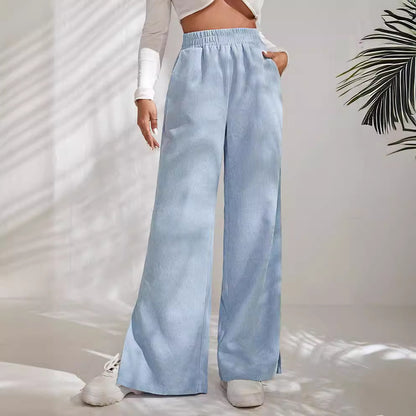 Chic and Style fine shoemaking women’s palazzo pants with side slits