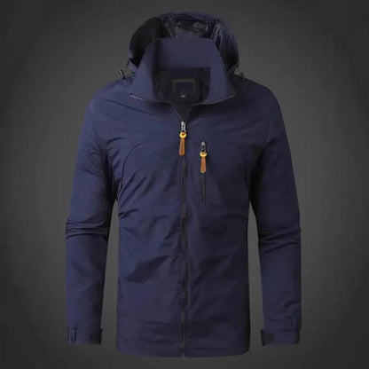 Functional waterproof jacket for men with adjustable hood Chic and Style