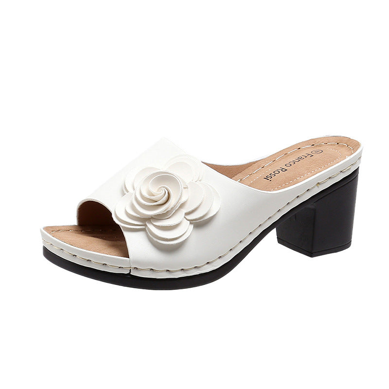 Sandales confortables pour femmes avec design de fleurs Chic und Stil