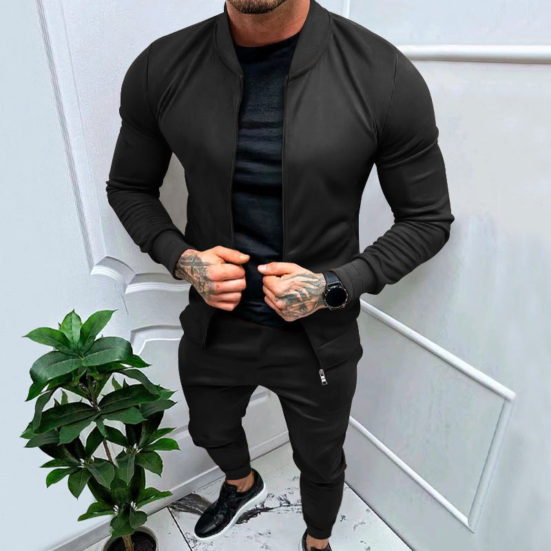 Costume de jogging pour hommes 2 pièces avec fermeture éclair moderne Chic und Stil