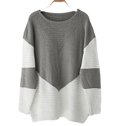 Pull en tricot à motifs géométriques et tissu texturé pour femmes Chic und Stil