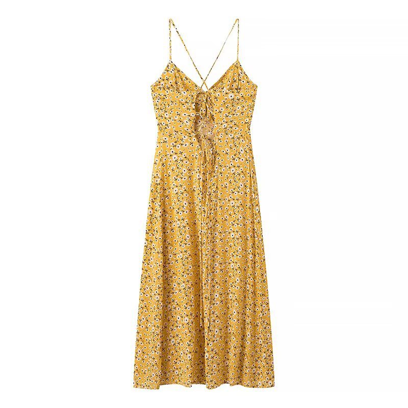 Robe d'été pour femmes avec un joli imprimé floral et des bretelles ludiques Chic und Stil