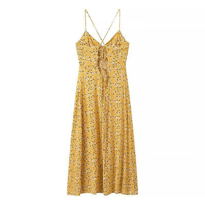 Robe d'été pour femmes avec un joli imprimé floral et des bretelles ludiques Chic und Stil