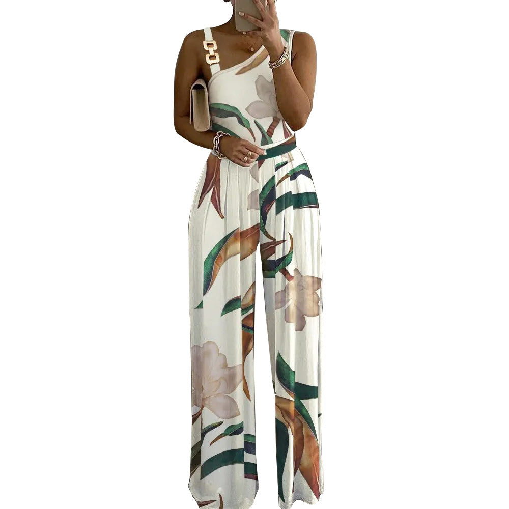 Dames Combinaison Maxi Imprimé Floral Chic und Stil