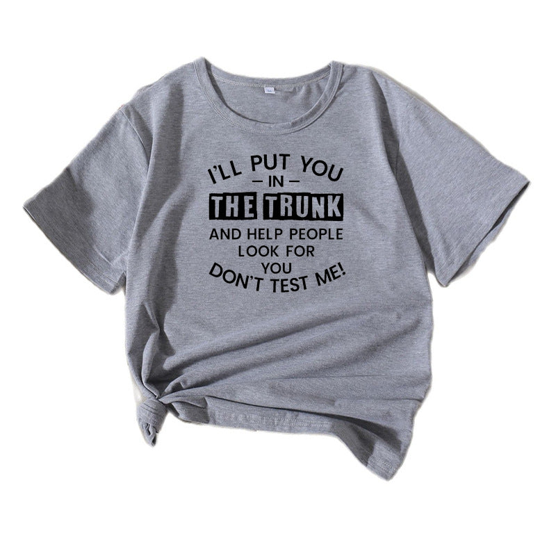 Dames Casual T-shirt Graphique Chic und Stil