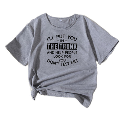 Dames Casual T-shirt Graphique Chic und Stil