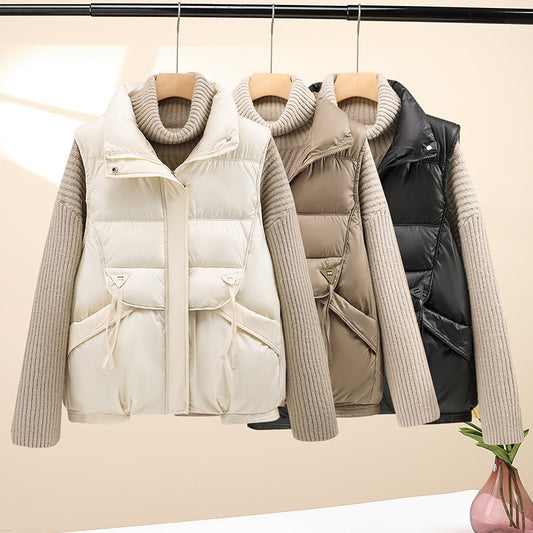 Dames gilet matelassé avec poches fonctionnelles et col confortable Chic und Stil