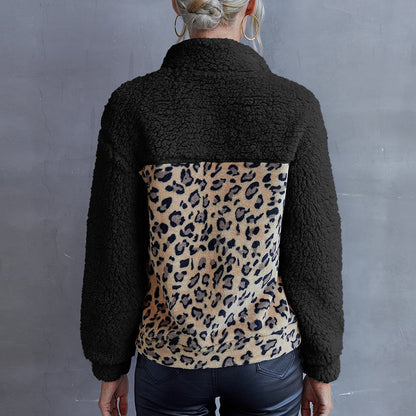 Femme Pull en polaire douillet avec détails en suède Chic und Stil