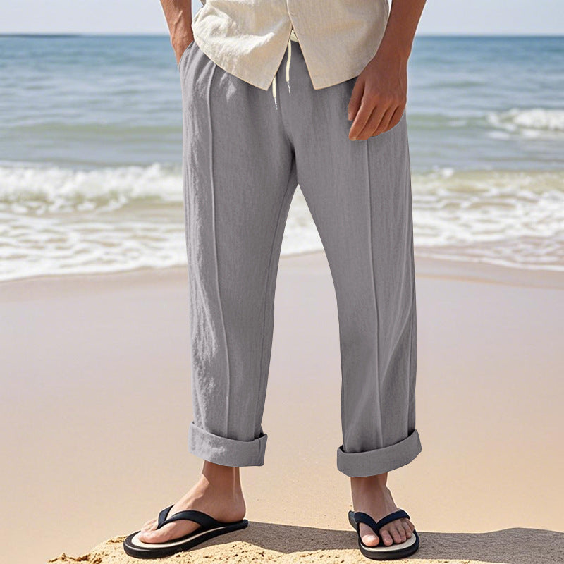 Casual beach pants for men with adjustable drawstring and breathable material Chic and Style