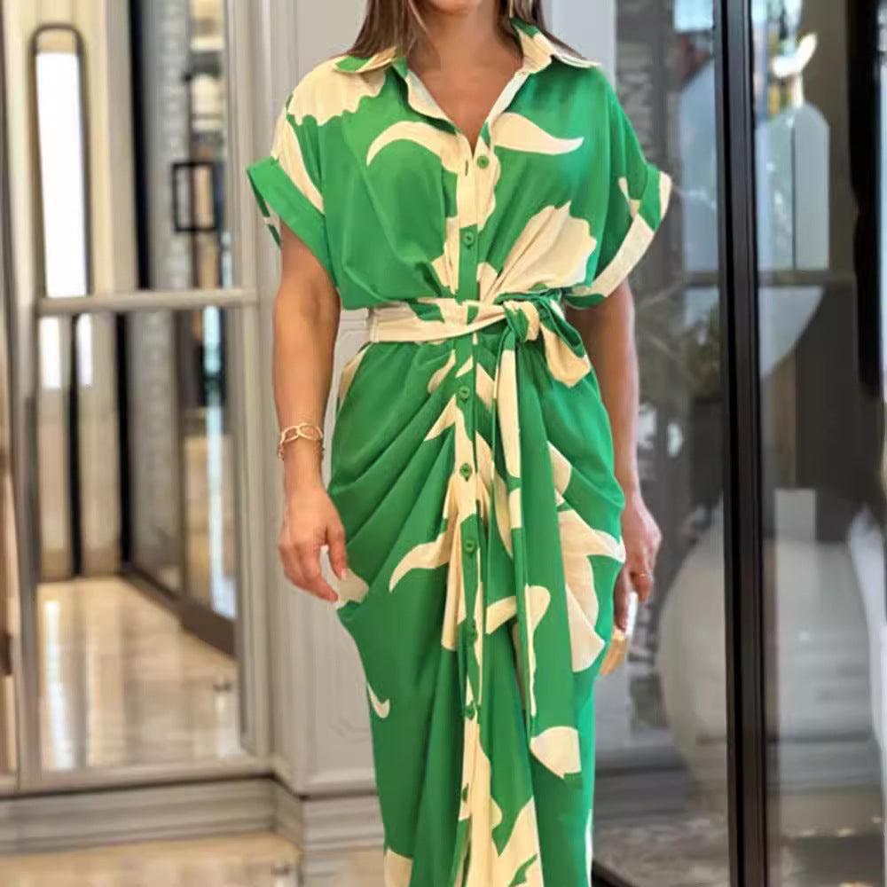 Robe chemise tropicale pour femmes Chic und Stil