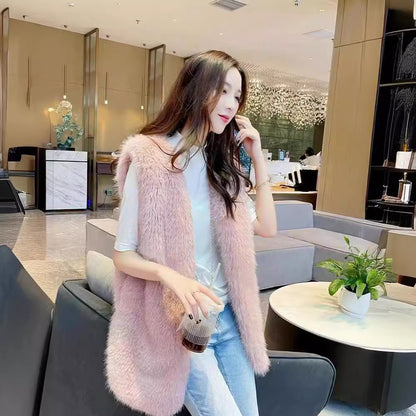 Dames Gilet en fausse fourrure Chic und Stil