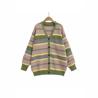 Dame cardigan avec motif à rayures tendance Chic und Stil
