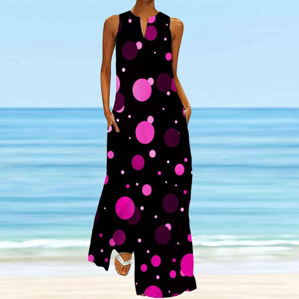 Robe maxi femme avec design de points modernes Chic und Stil