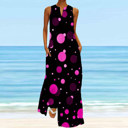 Robe maxi femme avec design de points modernes Chic und Stil