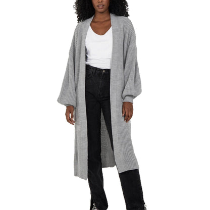 Cardigan en tricot grande taille pour femmes avec des manches volumineuses et une ouverture sur le devant Chic und Still
