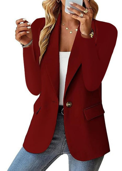 Dames Blazer d'affaires élégant avec coupe cintrée et texture Chic und Stil