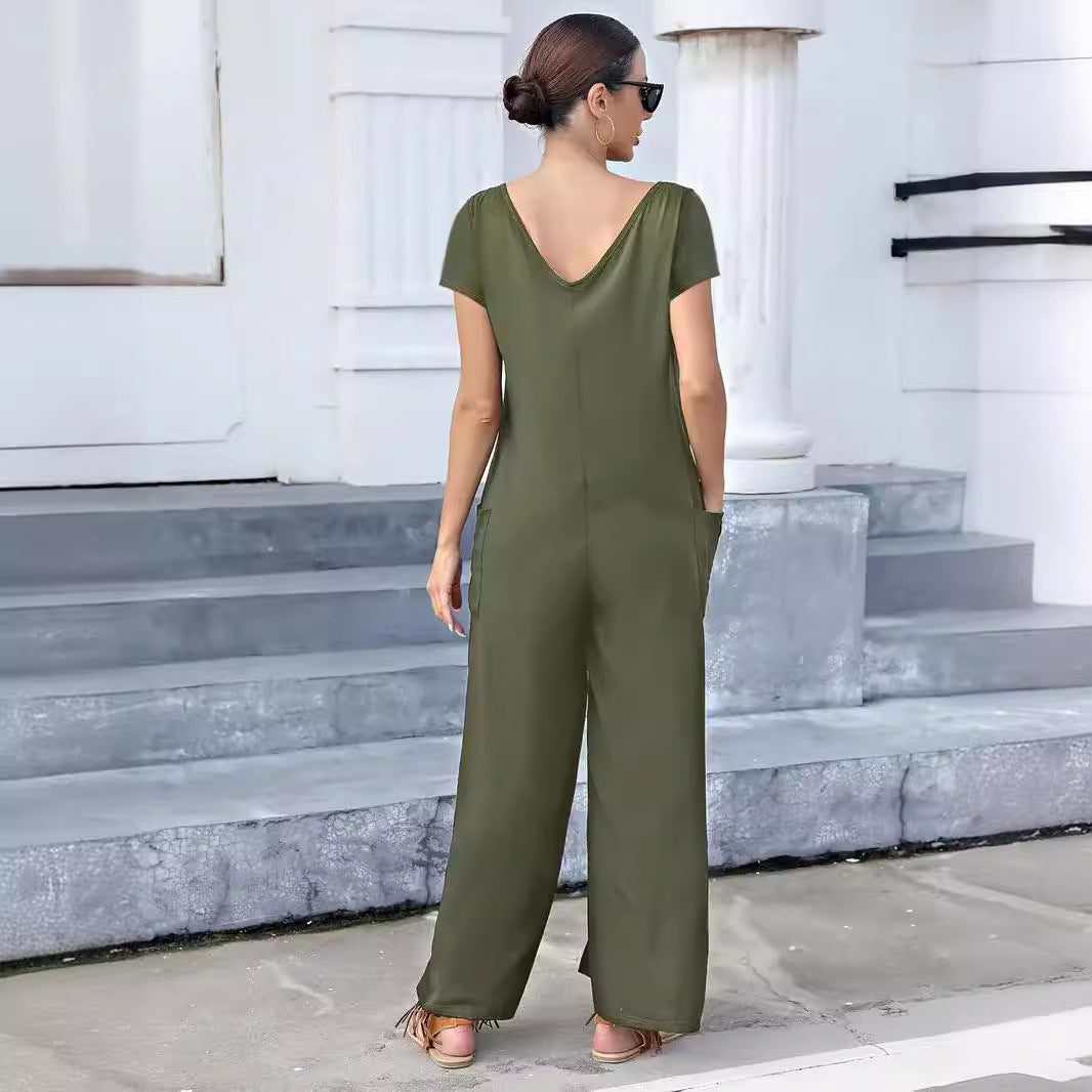 Combinaison fluide pour femmes avec poches pratiques et décolleté en V Chic und Stil