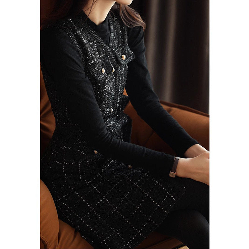 Robe utilitaire à carreaux pour femmes Chic und Stil