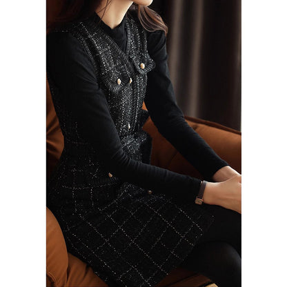 Robe utilitaire à carreaux pour femmes Chic und Stil
