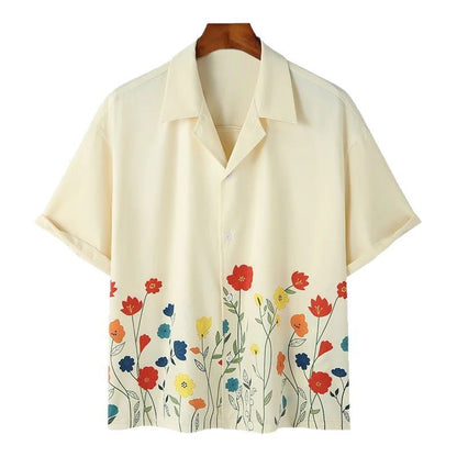Chemise à manches courtes pour hommes avec motif floral et tissu de haute qualité Chic und Stil