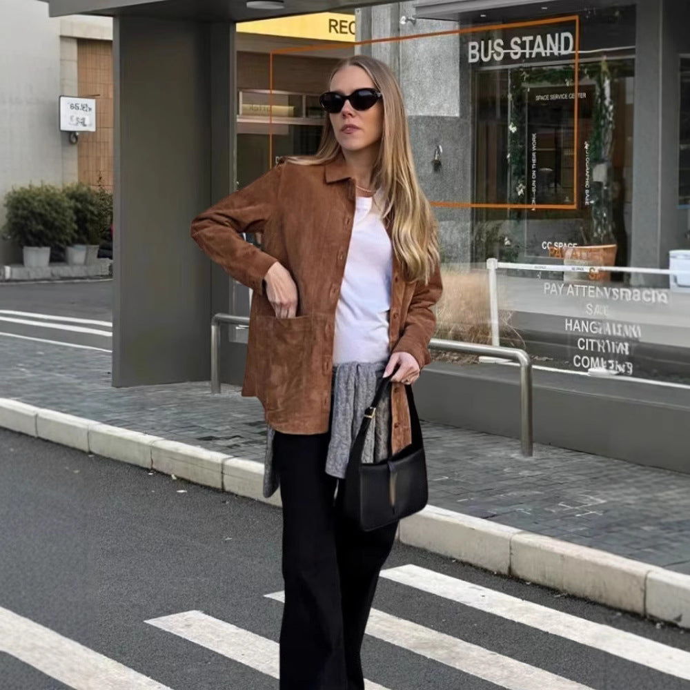 Dames élégante veste en simili cuir Chic und Stil