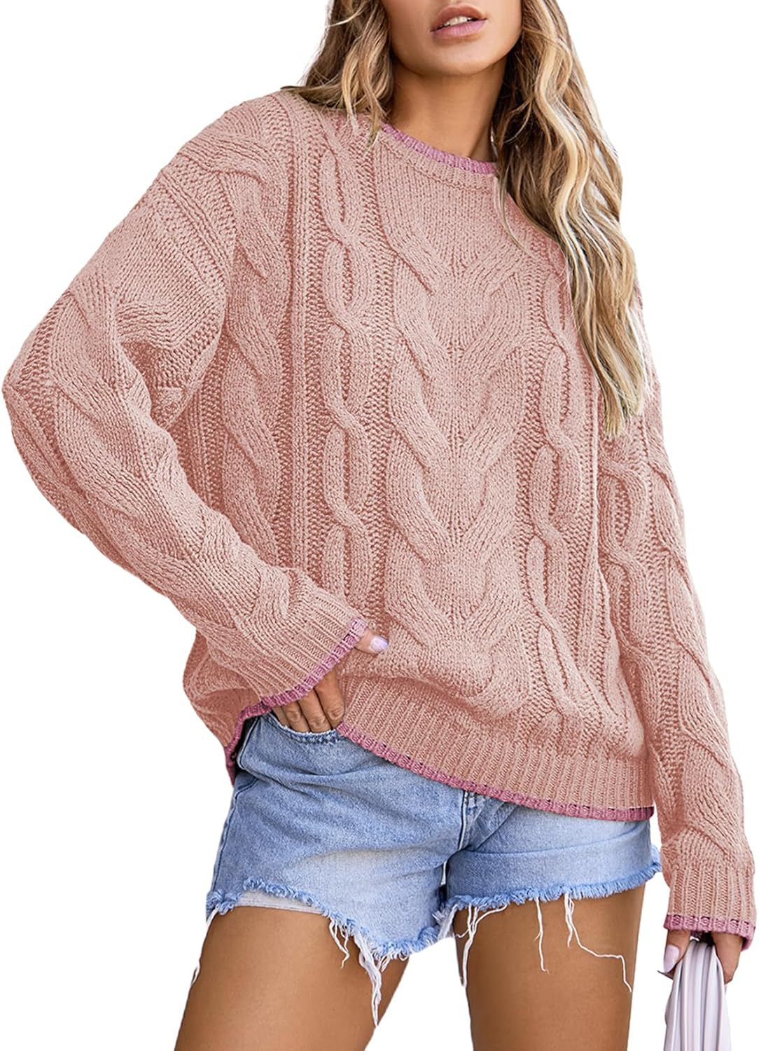 Pull en tricot pour femmes avec un motif de tresse épais Chic und Stil