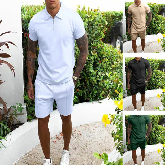 Hommes Ensemble de polo et de shorts de loisirs confortable Chic und Stil