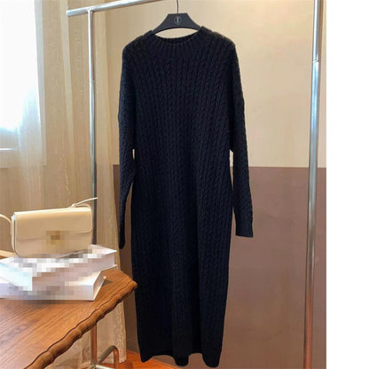 Robe en tricot pour femmes avec motif en torsades et coupe décontractée Chic und Stil
