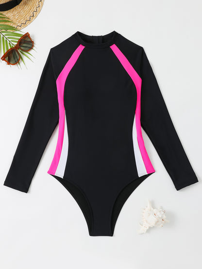 Maillot de bain à manches longues sportif pour dames avec inserts colorés Chic und Stil