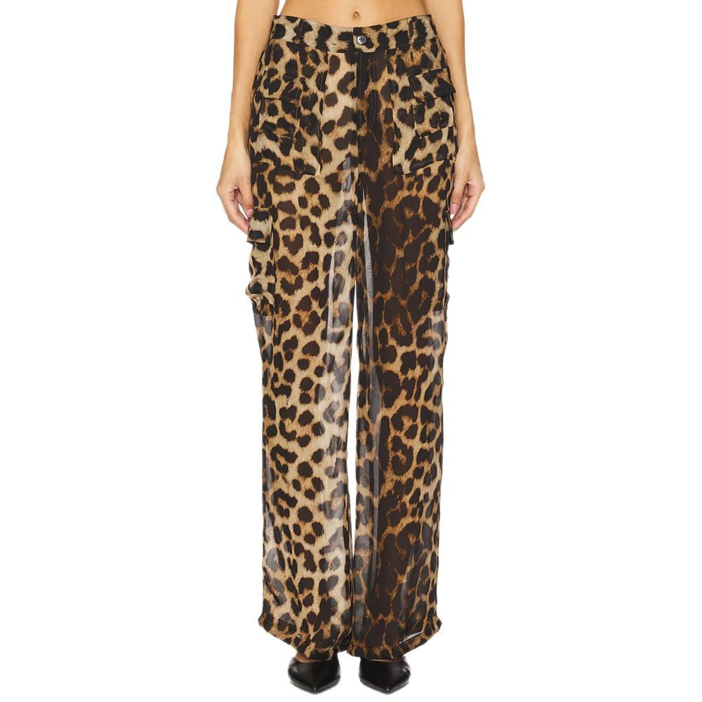 Leopard print cargo pants for women with a loose fit Chic and Style