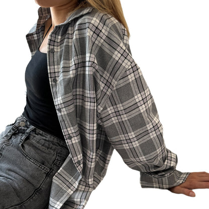 Blouse à carreaux décontractée pour femmes avec coupe oversized et détails modernes Chic und Stil