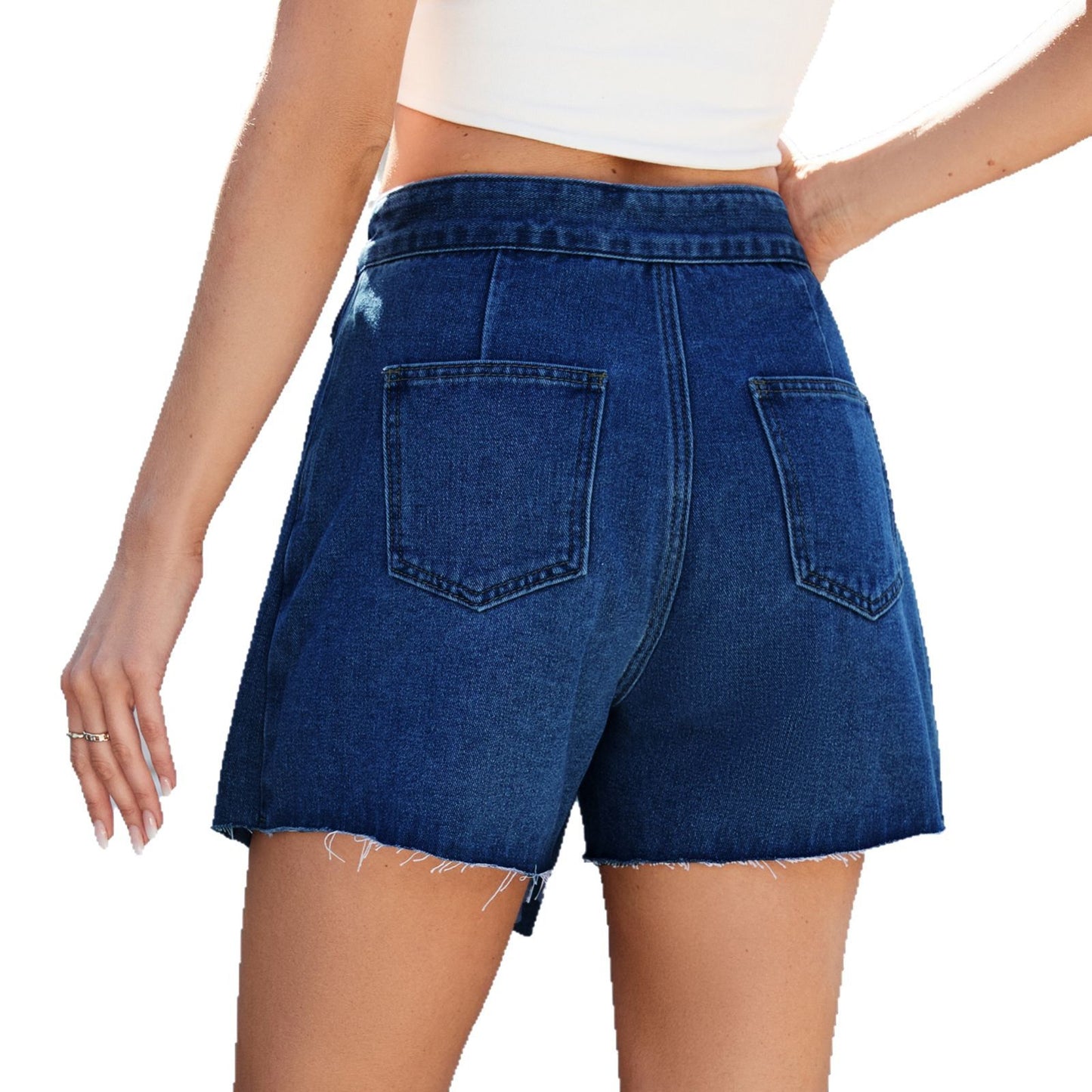 Robe en denim pour femmes avec ourlet asymétrique et poches pratiques Chic und Stil