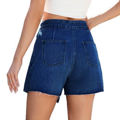 Robe en denim pour femmes avec ourlet asymétrique et poches pratiques Chic und Stil