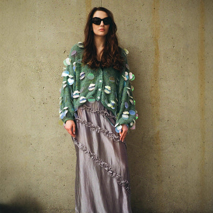 Dames Gilet pelucheux avec accents holographiques Chic und Stil