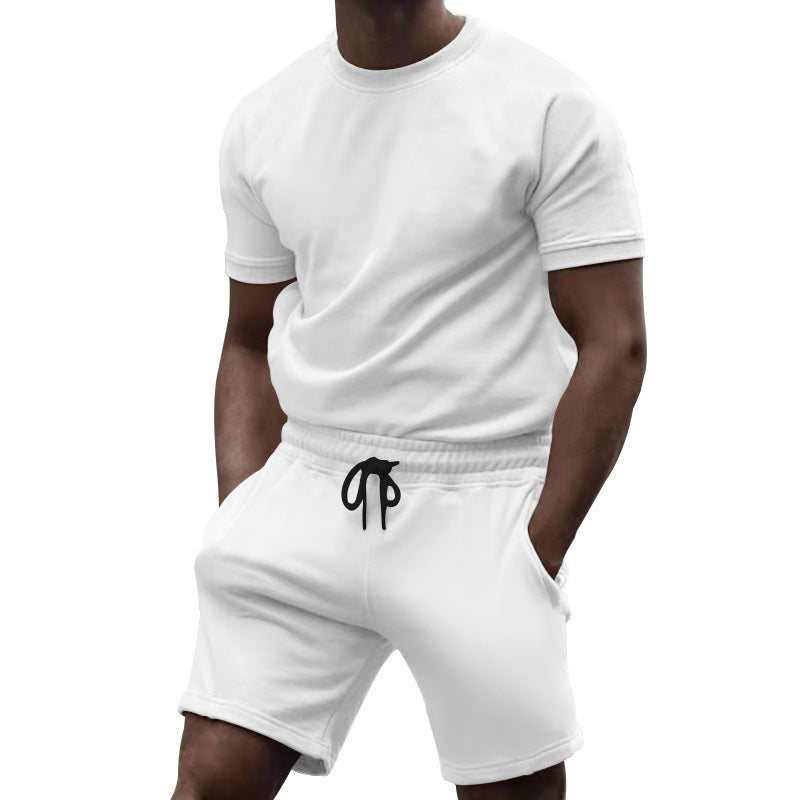 Casual sports set for men with high-quality crew neck and elastic waist Chic und Stil