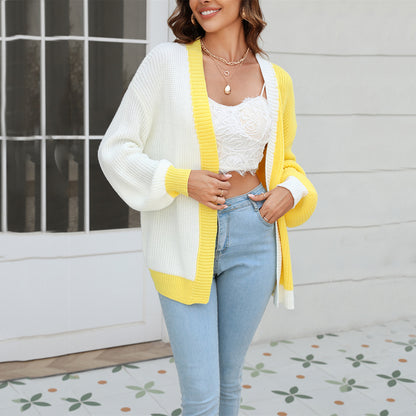 Dames cardigan en tricot décontracté avec des manches larges Chic und Stil