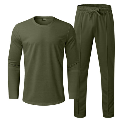 Men Long Sleeve Functional T-Shirt and Comfortable Jogging Pants Chic and Style